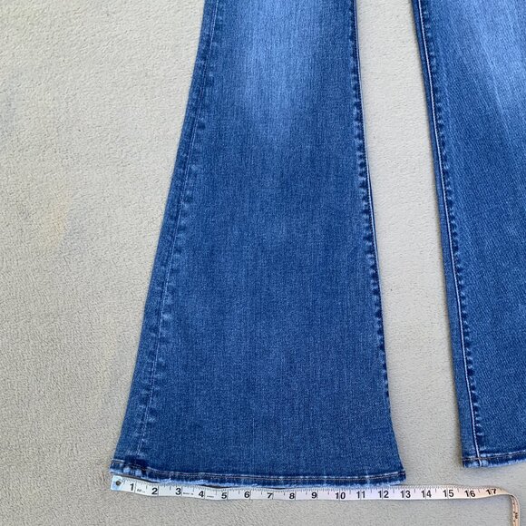 American Eagle Outfitters Festival Flare Next Level Stretch Low Rise Jeans Sz00 - Picture 9 of 14